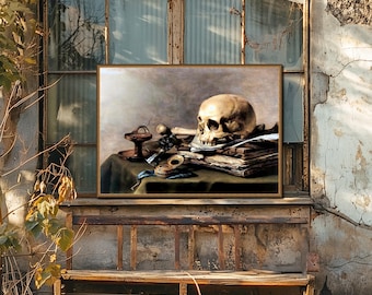 Vanitas Memento Mori Still Life, 1630s, museum-quality 250gsm matte paper giclée print /art canvas / unframed / framed