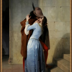 Francesco Hayez, El Beso, 1859 - fine art print. Heavyweight matte paper. Unframed