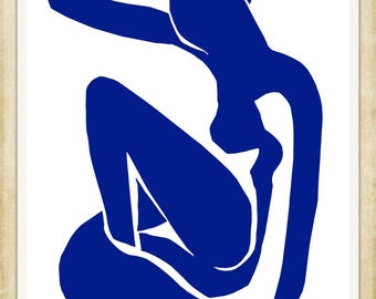 Henri Matisse, Blue Nude II, A4 / A3 reproduction fine art print. A4 / A3 heavyweight matte art paper, archival inks