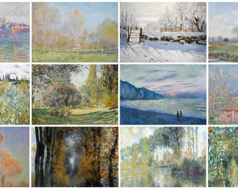 30 Cartoline Artistiche Dipinti Di Monet - Vintage, Per Decorazione E Regalo - Foto 8