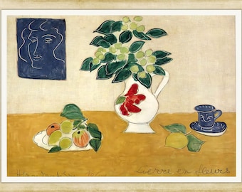 Henri Matisse, Lierre en Fleurs, 1941, A4 / A3 reproduction fine art print. A4 / A3 heavyweight matte art paper, archival inks
