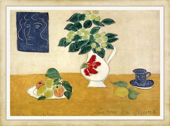 Henri Matisse, Lierre en Fleurs, 1941, A4 / A3 reproduction fine art print. A4 / A3 heavyweight matte art paper, archival inks