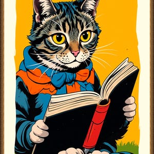 Wake Up and Read! National Library Week 1960, museum-quality 250gsm matte paper giclée print /art canvas / unframed / framed