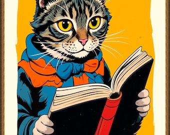 Wake Up and Read! National Library Week 1960, museum-quality 250gsm matte paper giclée print /art canvas / unframed / framed