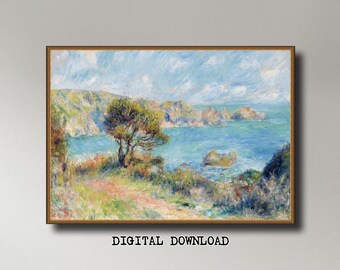 Pierre-Auguste Renoir, View at Guernsey (1883), INSTANT DOWNLOAD ultra-hi-res XL 300dpi print-ready digital files in 5 ratios