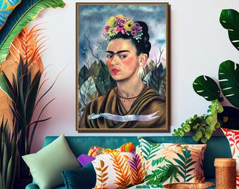 Frida Kahlo, Self-Portrait Dedicated to Dr Eloesser, 1940, museum-quality 250gsm matte paper giclée print /art canvas / unframed / framed