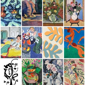 12 x Henri Matisse postcards V– a set of 12 reproduction art postcard-sized mini-prints - 300gsm premium-quality matte photo card