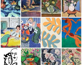 12 x Henri Matisse postcards V– a set of 12 reproduction art postcard-sized mini-prints - 300gsm premium-quality matte photo card