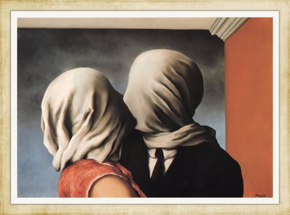 ルネ・マグリット『恋人たち』、1928年、A4/A3判複製ファインアート