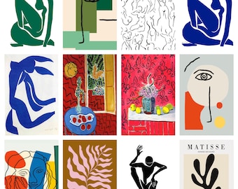 12 x Henri Matisse postcards IV– a set of 12 reproduction art postcard-sized mini-prints - 300gsm premium-quality matte photo card