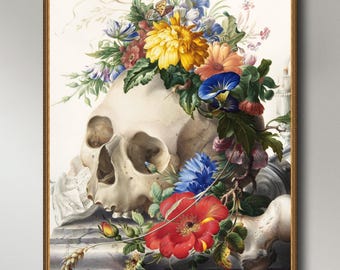 Herman Henstenburgh ( 1667-1726) Vanitas Still life,  INSTANT DOWNLOAD ultra-hi-res XL 300dpi print-ready digital files in 5 ratios