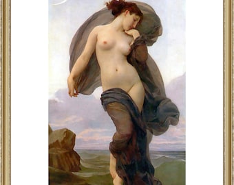 William Bouguereau, Twilight, 1888, - A4 / A3 reproduction fine art print. Heavyweight paper