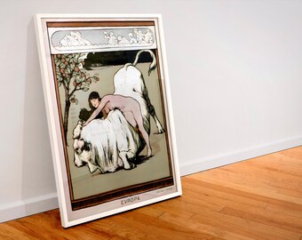 Vintage Art Nouveau print (017) 19th c German Jugendstil, museum-quality 250gsm matte paper giclée print /art canvas / unframed / framed.