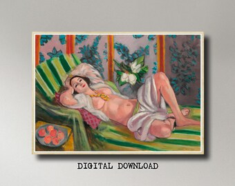 Henri Matisse, Odalisque aux magnolias,  INSTANT DOWNLOAD ultra-hi-res XL 300dpi print-ready digital files in 5 ratios