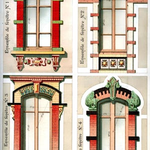 12 x Antique architectural postcards – a set of 12 reproduction art postcards - premium-quality 300gsm matte photo paper, archival inks image 8