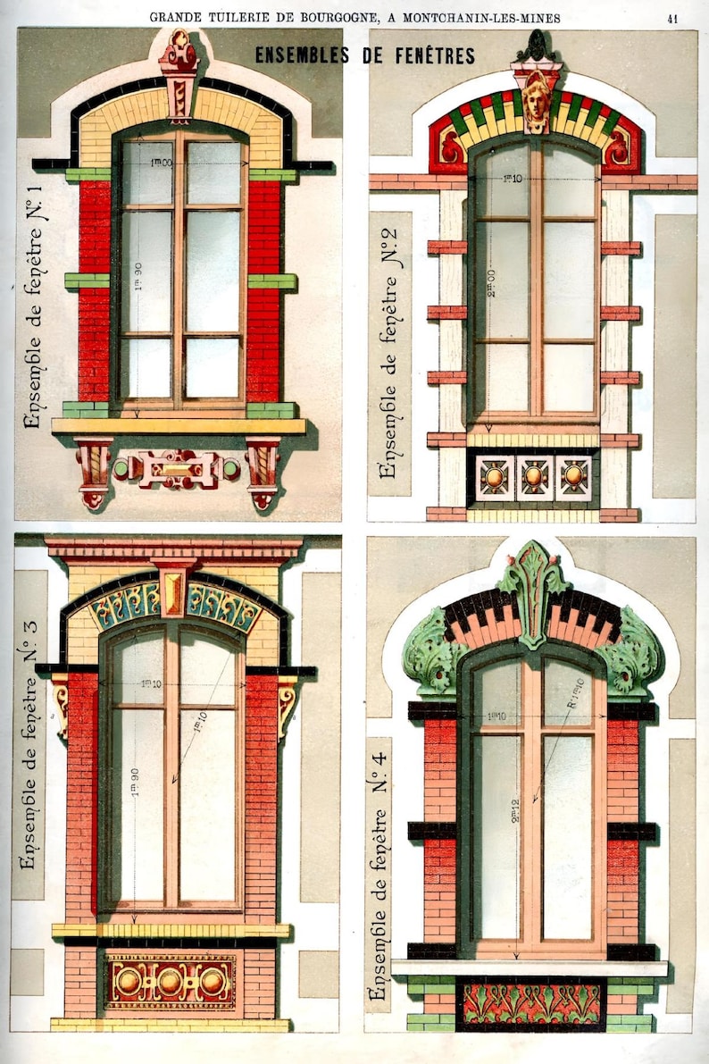 12 x Antique architectural postcards – a set of 12 reproduction art postcards - premium-quality 300gsm matte photo paper, archival inks image 8