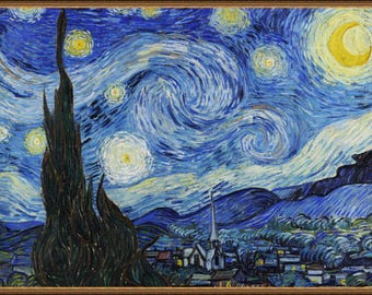 Vincent Van Gogh, The Starry Night (1891), A4 / A3 / A2 / A1 / A0  Premium Matte Fine Art Poster Wall Art Gift, stylish art, Unframed/Framed