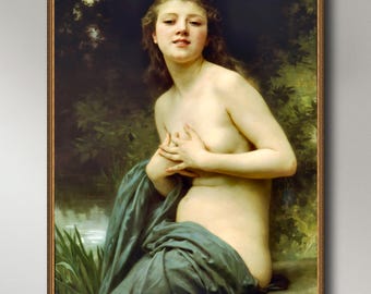 William Bouguereau, Spring Breeze, 19th c. INSTANT DOWNLOAD ultra-hi-res XL 300dpi print-ready digital files in 5 ratios