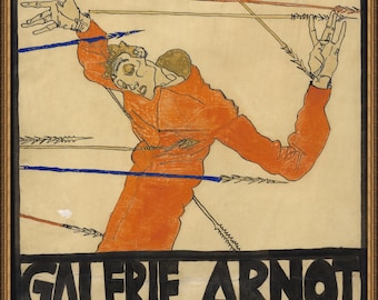 Egon Schiele, in der Galerie Arnot, (1915), A4 / A3 / A2 / A1 / A0  Premium Matte Fine Art Poster, Art Gift, Unframed/Framed