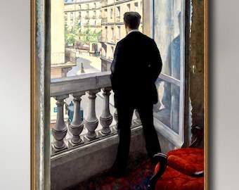 Gustave Caillibotte More, Young Man at His Window, INSTANT DOWNLOAD ultra-hi-res XL 300dpi print-ready digital files in 5 ratios