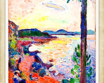 Henri Matisse, The Gulf of St Tropez, 1904, A4 / A3 reproduction fine art print. A4 / A3 heavyweight matte art paper, archival inks