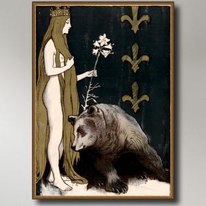 Vintage Art Nouveau print (014) 19th c German Jugendstil, museum-quality 250gsm matte paper giclée print /art canvas / unframed / framed.