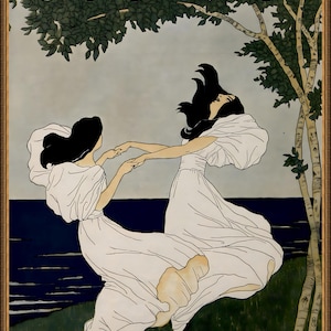 Vintage Art Nouveau print (013) 19th c German Jugendstil, museum-quality 250gsm matte paper giclée print /art canvas / unframed / framed.