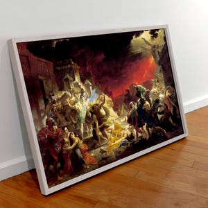 Karl Briullov, The Last Day of Pompeii (1827–1833), museum-quality 250gsm matte paper giclée print /art canvas / unframed / framed