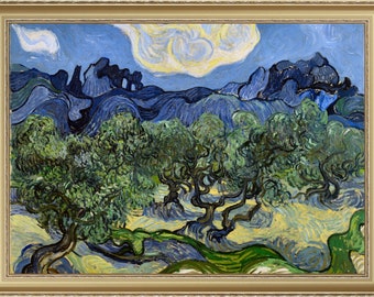Van Gogh - The Olive Trees, 1889 -  A4 / A3 reproduction fine art print. Heavyweight paper, archival inks