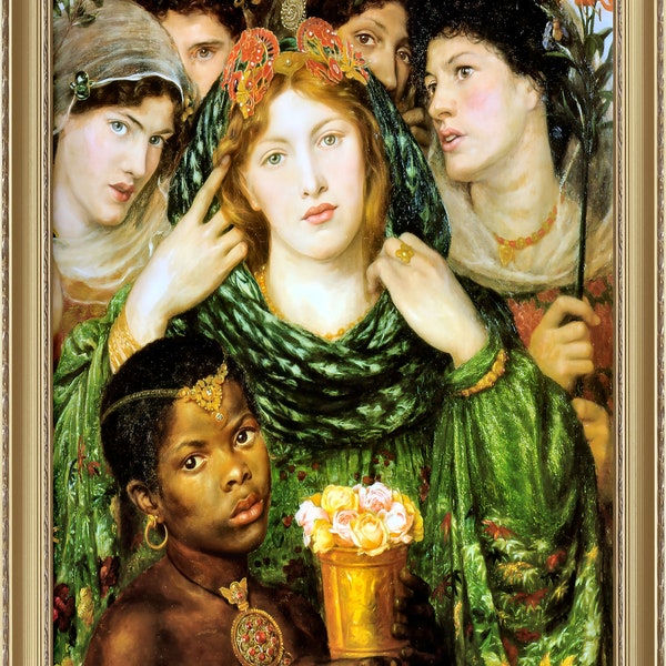 Dante Gabriel Rossetti, The Beloved, 1865 - A4 / A3 reproduction fine art print. Heavyweight paper / real art canvas