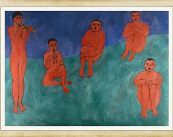 Henri Matisse, Music, 1910, A4 / A3 reproduction fine art print. A4 / A3 heavyweight matte art paper, archival inks
