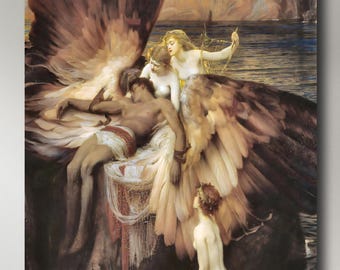 Herbert Draper, The Lament for Icarus, c. late 19c, museum-quality 250gsm matte paper giclée print /art canvas / unframed / framed