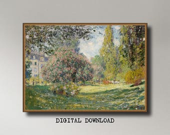 Claude Monet , The Parc Monceau (1876) Landscape   INSTANT DOWNLOAD ultra-hi-res XL 300dpi print-ready digital files in 5 ratios
