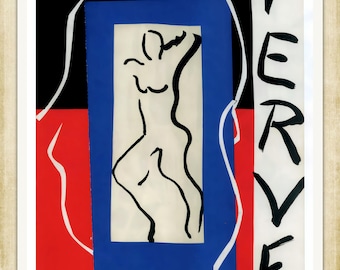 Henri Matisse, Vence, 1948, A4 / A3 reproduction fine art print. Heavyweight matte art paper, archival inks