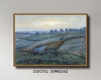 Piet Mondrian ,Landscape near Arnhem (1900–1901)  INSTANT DOWNLOAD ultra-hi-res XL 300dpi print-ready digital files in 5 ratios