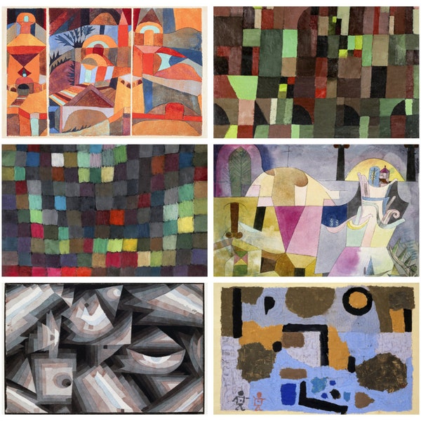 12 x Paul Klee postcards (II) – a set of 12 reproduction art postcards - 300gsm premium-quality matte photo card