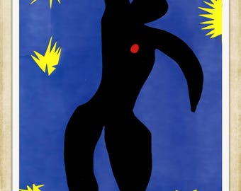 Henri Matisse, Icarus, 1948, A4 / A3 reproduction fine art print. Heavyweight matte art paper, archival inks