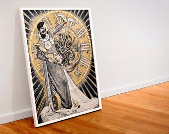 Vintage Art Nouveau print (018) 19th c German Jugendstil, museum-quality 250gsm matte paper giclée print /art canvas / unframed / framed.
