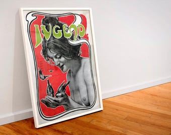 Vintage Art Nouveau print (029) 19th c German Jugendstil, museum-quality 250gsm matte paper giclée print /art canvas / unframed / framed.
