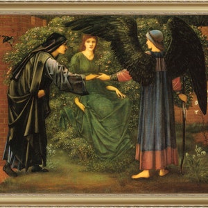 Edward Burne-Jones, El corazón de la rosa, c. 1889 - Reproducción de lámina artística en formato A4/A3. Papel de alto gramaje.