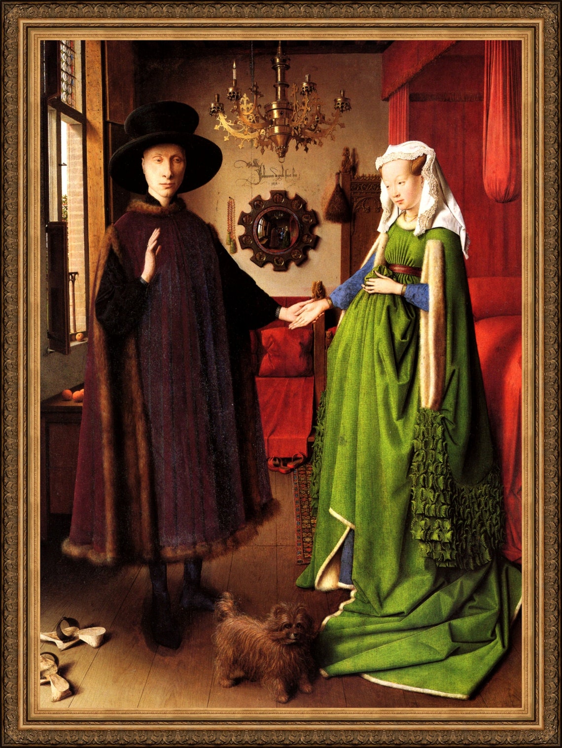 Jan van Eyck Retrato de Arnolfini 1434 Impresión de bellas imagen 1