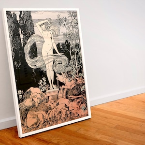 Vintage Art Nouveau print (020) 19th c German Jugendstil, museum-quality 250gsm matte paper giclée print /art canvas / unframed / framed.