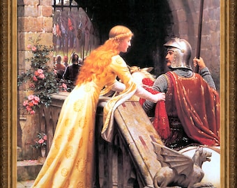 Edmund Blair Leighton, God Speed!, c1890 - A4 / A3 reproduction fine art print. Heavyweight paper