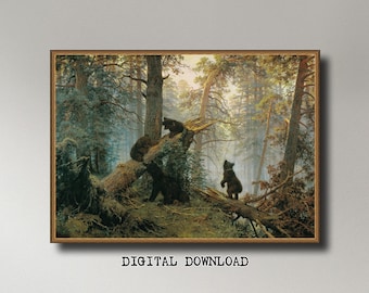 Ivan Shishkin,  Morning in a Pine Forest, INSTANT DOWNLOAD ultra-hi-res XL 300dpi print-ready digital files in 5 ratios
