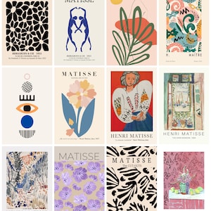 12 x Henri Matisse II cartes postales - un ensemble de 12 reproductions de mini-impressions d'art de la taille d'une carte postale - 300 g/m² carte photo mate de haute qualité