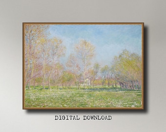 Claude Monet, Spring in Giverny (1891),  INSTANT DOWNLOAD ultra-hi-res XL 300dpi print-ready digital files in 5 ratios