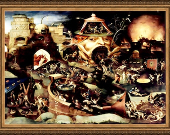 Hieronymus Bosch, Christ in Limbo, 1575,  A4 reproduction fine art print. Heavyweight textured art paper, archival inks