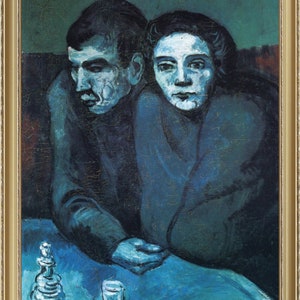 Pablo Picasso, Couple au Cafe, 1903, A4 / A3 Reproduktion Fine Art Print. Schweres Papier
