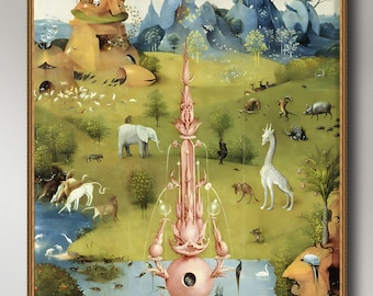 Hieronymus Bosch, Garden of Earthly Delights, Triptych 1,  museum-quality 250gsm matte paper giclée print /art canvas / unframed / framed.