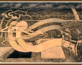 Jan Toorop, O Grave, Where is Thy Victory, 1892, museum-quality 250gsm matte paper giclée print /art canvas / unframed / framed.